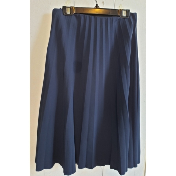 Everlane Navy Pleated skirt - Picture 5 of 10